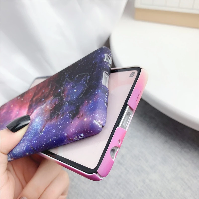 Luminous Case for Huawei P30 P20 Pro Lite Nova 4e 3e Honor 10 P Smart 2019 Cases Matte Hard HD Stars Shockproof Cover Funda |