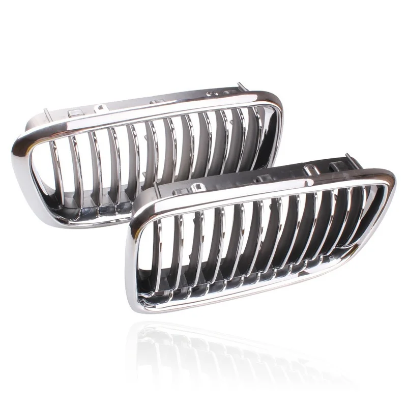 Серебристый левый и правый гриль для радиатора 2 шт. хромированная решетка BMW 7 Series