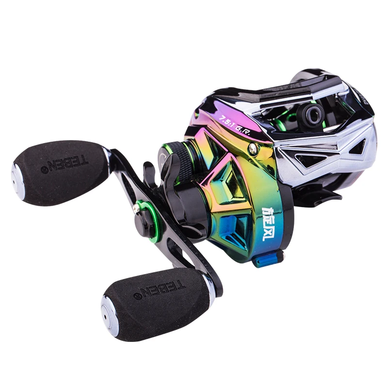 

Рыболовная катушка для заброса приманки с тормозной мощностью 7 кг, 8 бит/с, Ручные колеса 7,5: 1, высокоскоростная катушка для ловли карпа, приманки, рыболовная катушка с дальним колесом