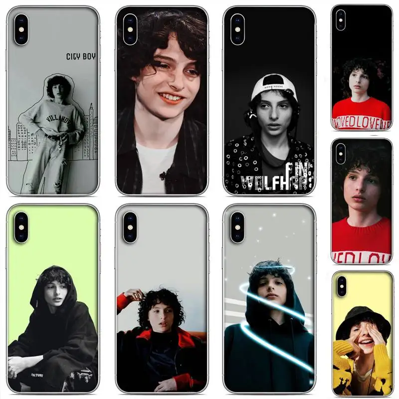 

TV Finn Wolfhard Stranger Things Phone Case For Clear-Iphone 5 5s se 6 6s 7 8 11 12 X Xs Xr Pro Plus Max Mini Cover