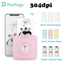 Портативный мини принтер PeriPage 304DPI с Bluetooth фотопринтер мобильный