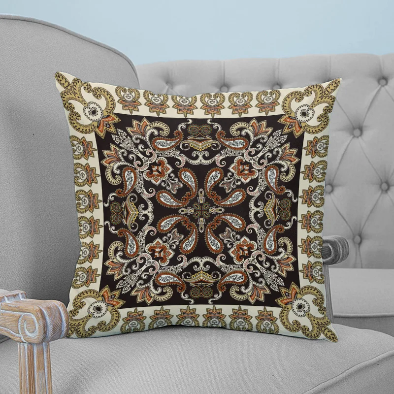 

Boho Retro Printed Throw Pillow Case Plush fabric Pillowcase Home Decorative Pillow Hot