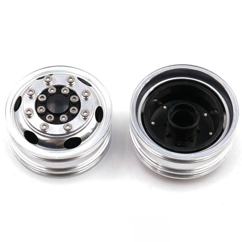 

2pcs Metal Upgrade Wheels Narrow for 1/14 Tamiya RC Truck Trailer Tipper Scania MAN Benz Actros Volvo Car Diy Parts