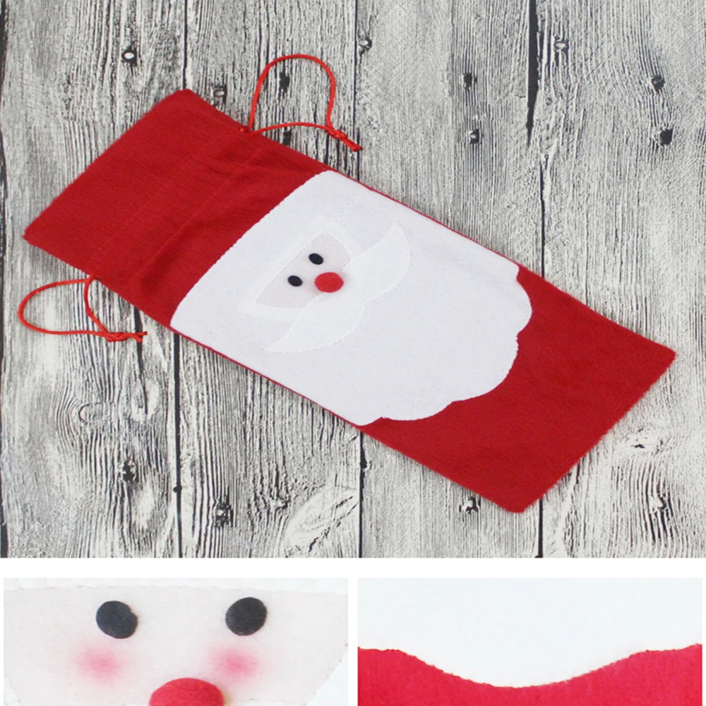 1 шт. Новый год Санта Клаус с принтом Снеговик и олень крышка для бутылки вина