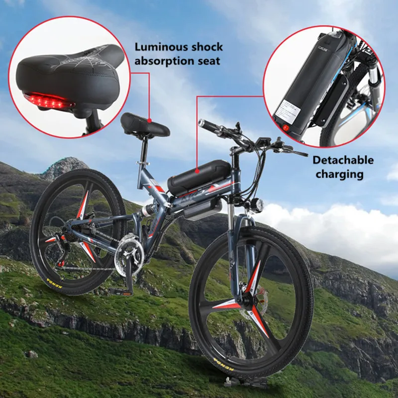 Electric Bicycle 36V 13ah Lithium Battery 21 speed Electric Mountain Bike 350W powerful Motor Foldable E-Bike Hot Sell