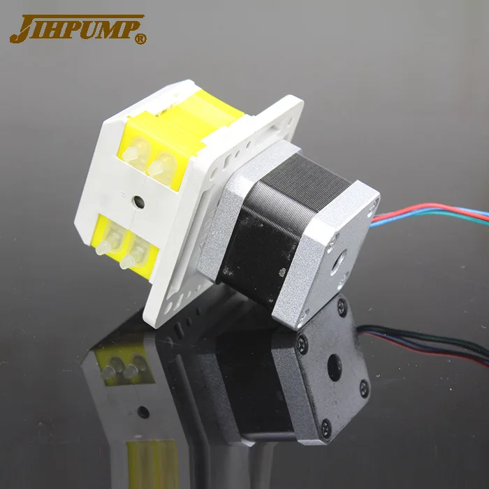 JIHPUMP 110v 220v DC 12v 24v Маленький Мини Микро OEM Перистальтический насос Двухканальный 2 насоса для дозирования жидкости и воды Цена на детали.