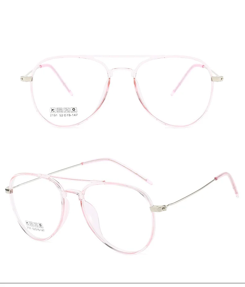 Zerosun Aviation Eyeglasses Frame Men Women Oversized Glasses Man Women's Eyeglass Spectacles for Myopia Diopter Prescription