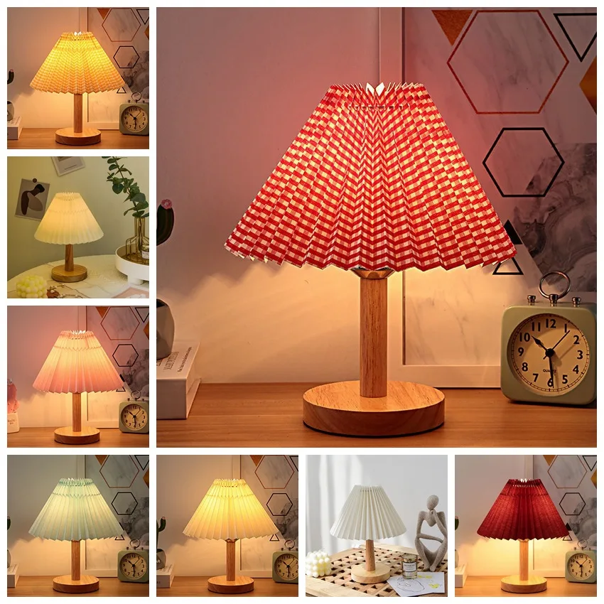 

LED Light Nordic Bedroom Bedside Lamp Small Night Lamp Net Red Light Girls' Dormitory Decoration Eye-Protection Lamp PVC