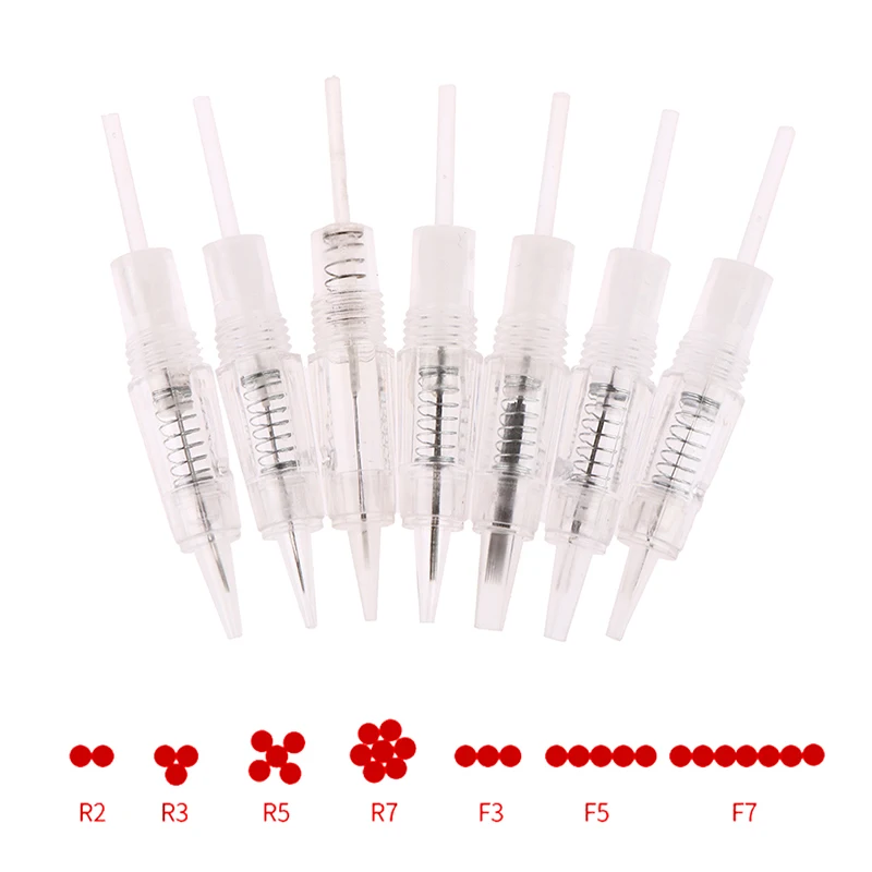 

10pcs Replacement Screw Tattoo Cartridge Needles 1R 2R 3R 3F 5R 5F 7R 7F For Electric Tools Microblading Needles