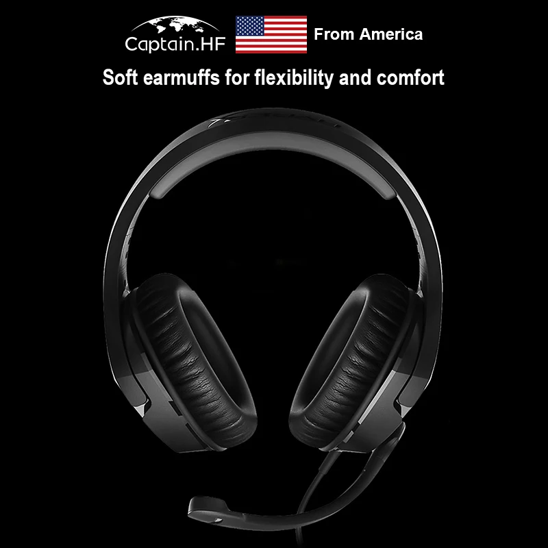 

US Captain Original Professional Hyper X Cloud Stinger Gaming Headset, for PC, Laptops, Earbuds for Kibersport Players