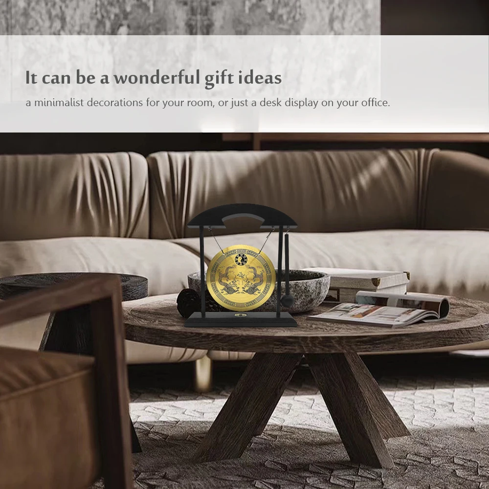 Настольная мини-подвесная колодка ударный инструмент тарелки с молотком для