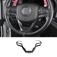 for jeep grand cherokee 2014 2017 abs carbon fibre car steering wheel button frame cover trim shell auto styling accessories