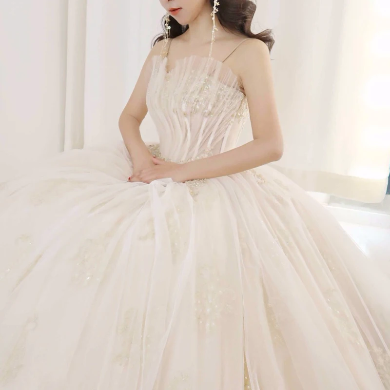 Свадебное платье с ракушками кружевные цветы милое сердце модная сексуальная