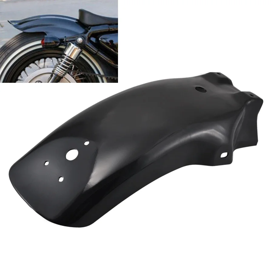 Черное металлическое заднее крыло брызговик для Harley XL Chopper Bobber Shadow VTX V Star VN 800 900 1500