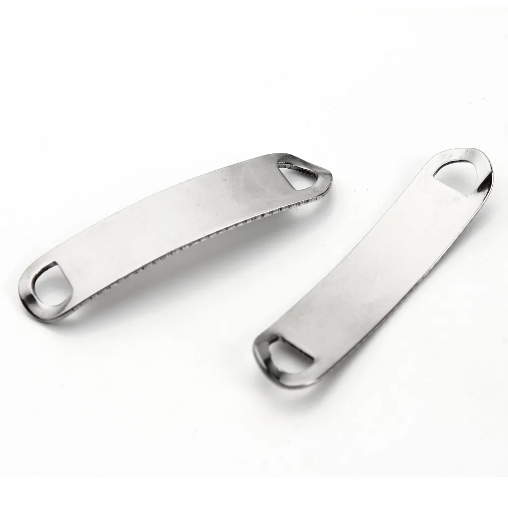 

Ciseng 10pcs/lot 10x45mm Silver Stainless Steel Oval Bent Blank Stamping Connector Bar for Handmade Bracelets Jewelry Making