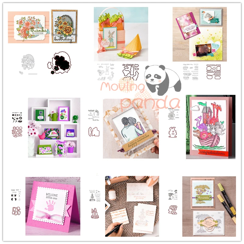 

Holiday Gift Stamp And Metal Cutting Die Set Stencil For DIY Scrapbooking Card Paper Album Decoration Embossd Craft Knife Mold