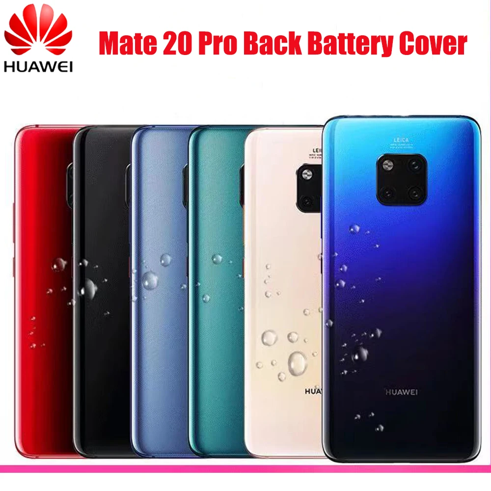 Оригинальный стеклянный корпус Huawei Mate 20 Pro задняя крышка батарейный отсек для Mate20