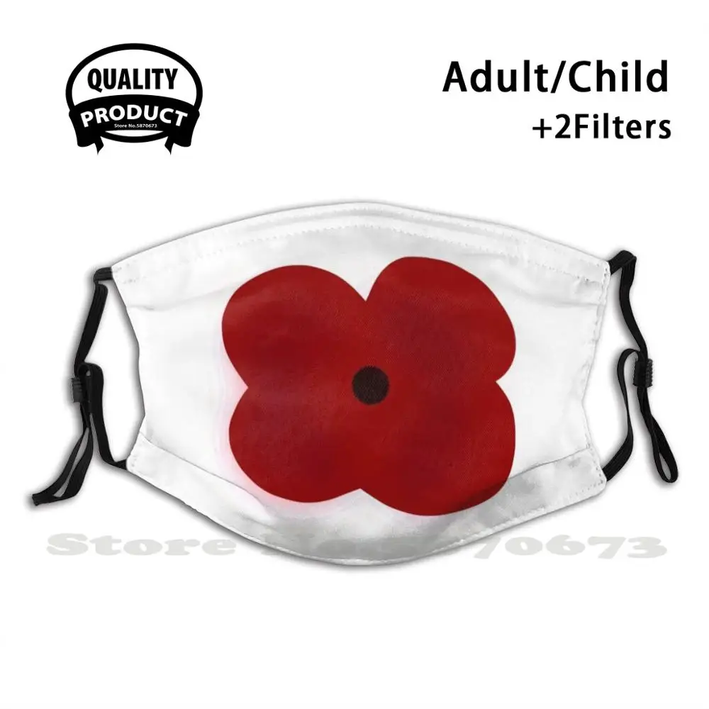 

Glowing Poppy Anti Dust Filter Men Women Kids Girl Boy Teens Mouth Masks Poppy Flower Red Pretty Remembrance Day Love Boy Girls