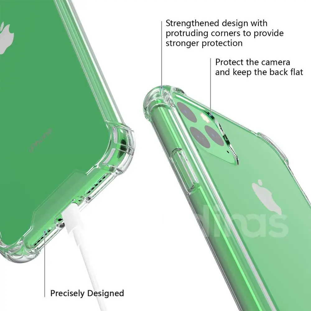 Полный защитный чехол для iPhone 11 Pro Max 2019 ультратонкая прозрачная задняя крышка XR X