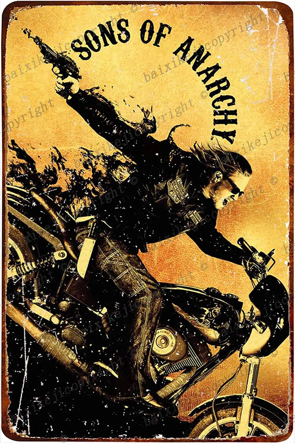 

Sons of Anarchy Let Freedoom Ride poster Tin Sign Vintage Metal Sign Poster Home Wall Decor Cafe Bar Pub Club gift
