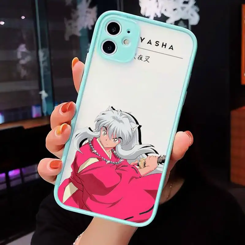 

Anime Inuyasha Higurash Japan Phone Case Matte Transparent for iPhone 7 8 11 12 s mini pro X XS XR MAX Plus cover funda