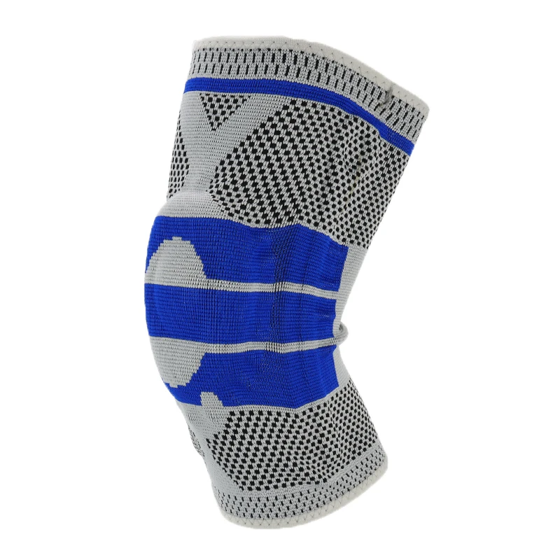 

3D Silicone Spring Knee Pad Knitted Weaving Compression Basketball Knee Protector Brace Sleeve Support Sports Indoor Outdoor