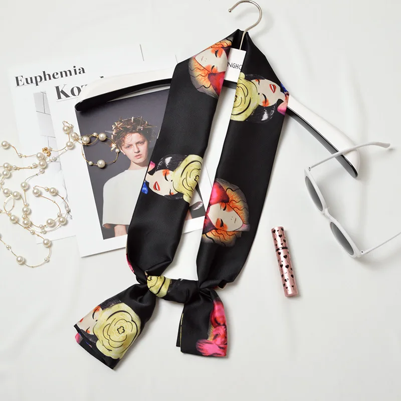 Корейская версия длинный шелковый шарф Женская Республика Корея Восточные