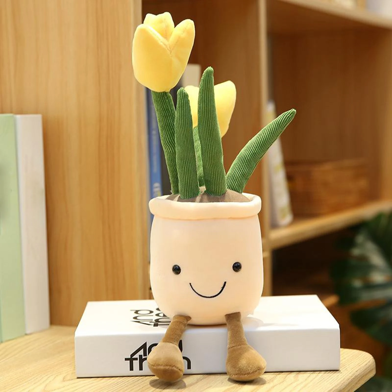 

Cute Lifelike Plush Green Potted Plants Plant Stuffed Toy Decor