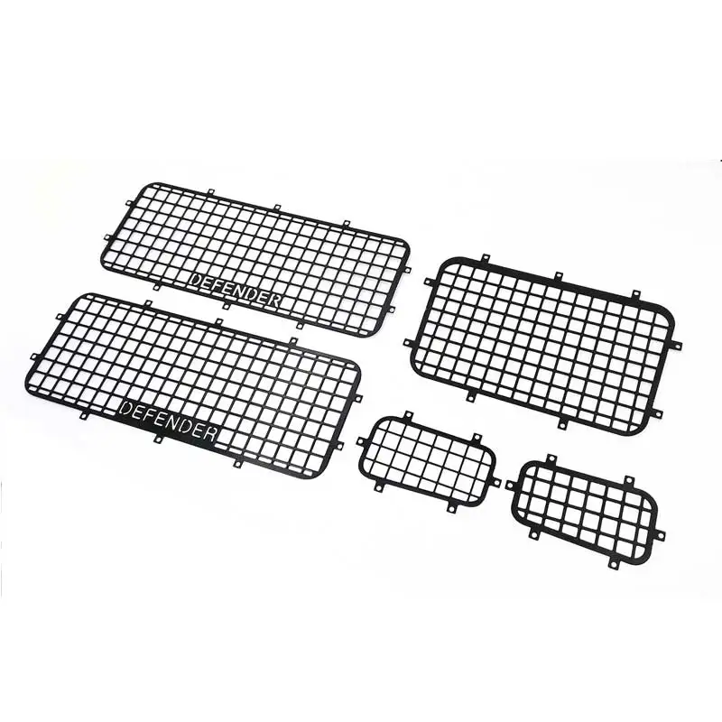 

5pcs TRX4 Metal Window Mesh Protective Net DEFENDER Logo for 1/10 RC Crawler Car TRX-4 Accessories