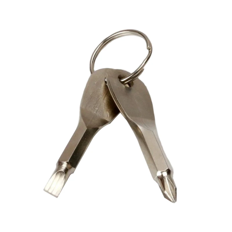 

Phillips Key Ring Keyring Repair Tool Hike Multi Mini Gadget Camp Outdoor Slotted Screwdriver Metalworking Pocket Portable