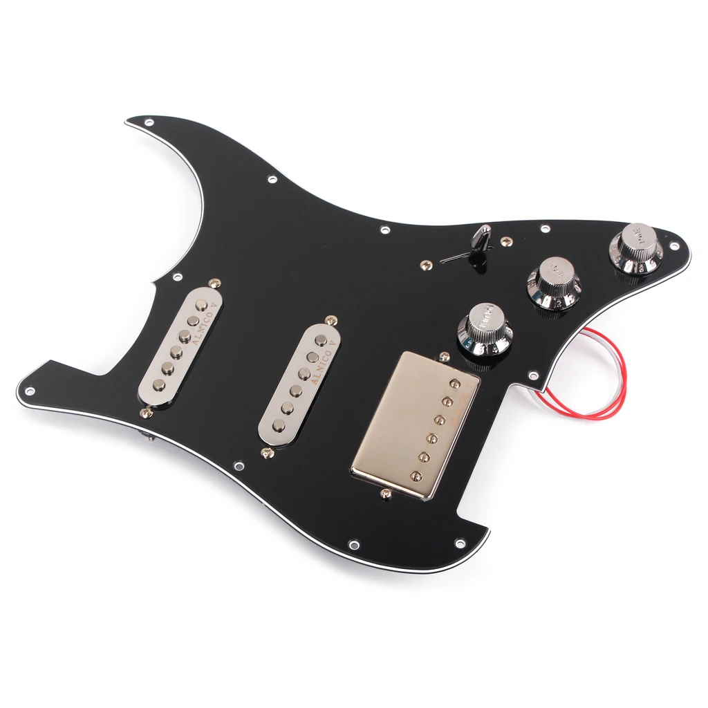 1 Set Wired Alnico 5 Humbucker Pickup Pickguard Protector SSH for Strat Electric Guitar Accessory | Спорт и развлечения