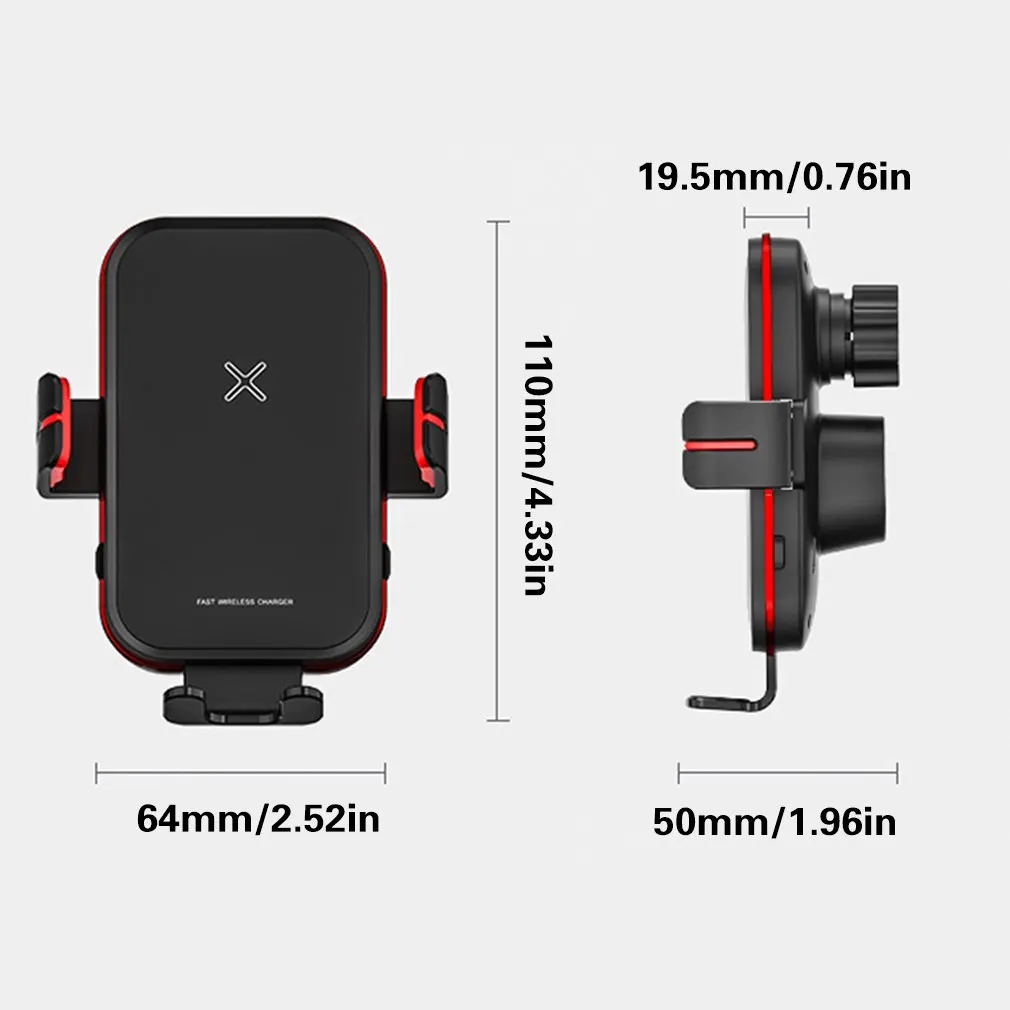 

Wireless 15W Car Charger Gravity Bracket Fast Charging Easy Installation Power-off Delay Automatic Charger
