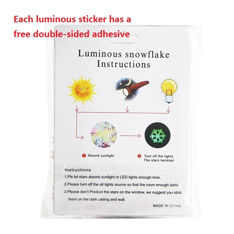 

100pcs 3D Stars Glow In The Dark Wall Stickers Luminous Fluorescent Wall Stickers for Kids Baby Room Bedroom Ceiling Home Decor