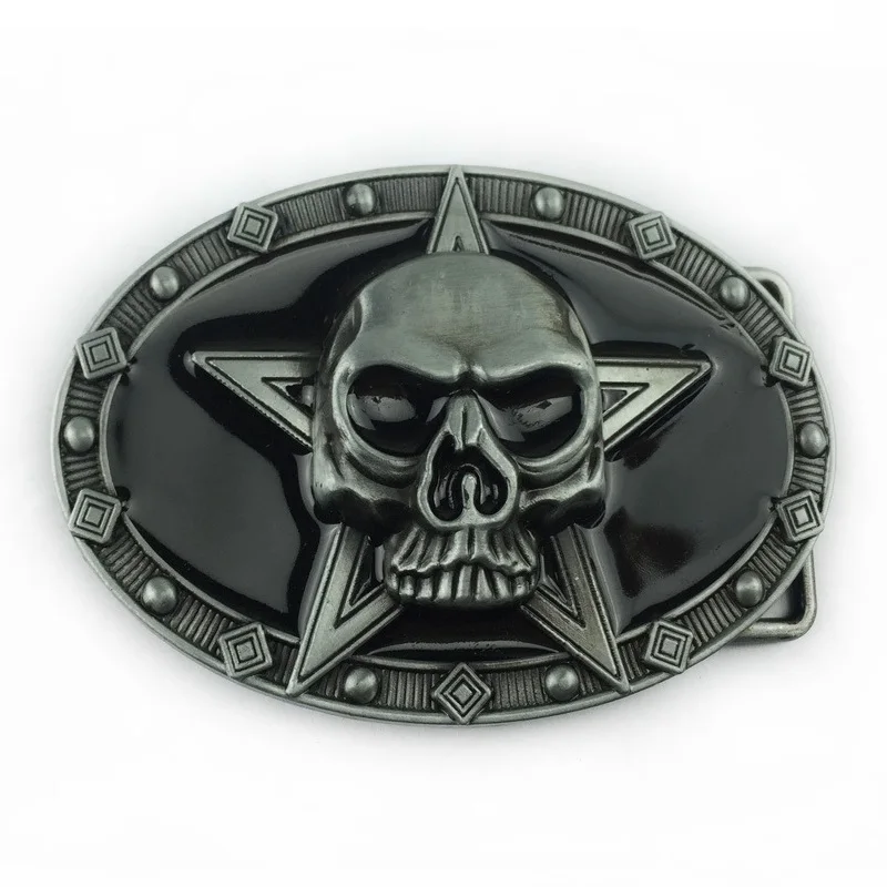 Punk Rock 3D Skull Metal Belt Buckles for Men Women Fashion Accessories Suit 4cm Cowboy Clothing Leather Craft | Дом и сад