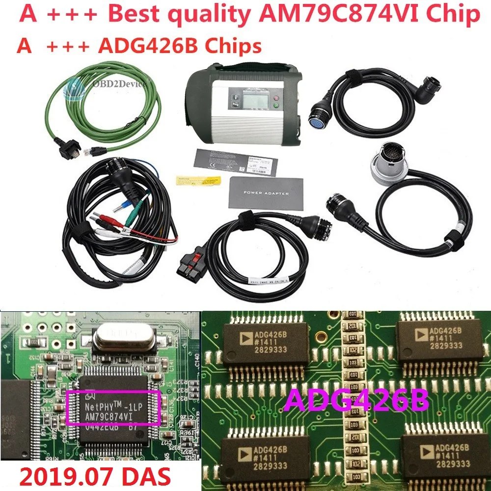 A+++ лучшее качество AM79C874VI чип MB STAR C4 MB SD Подключение Компактный 4 диагностический инструмент с функцией Wi-Fi с чипом ADG426B