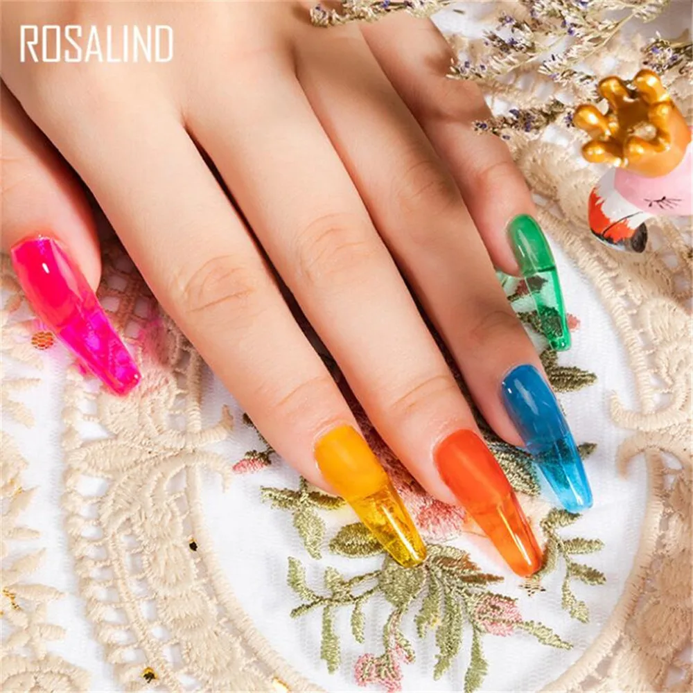 7 мл прозрачный желе УФ гель для ногтей! Полупостоянная Стекло Карамельный цвет