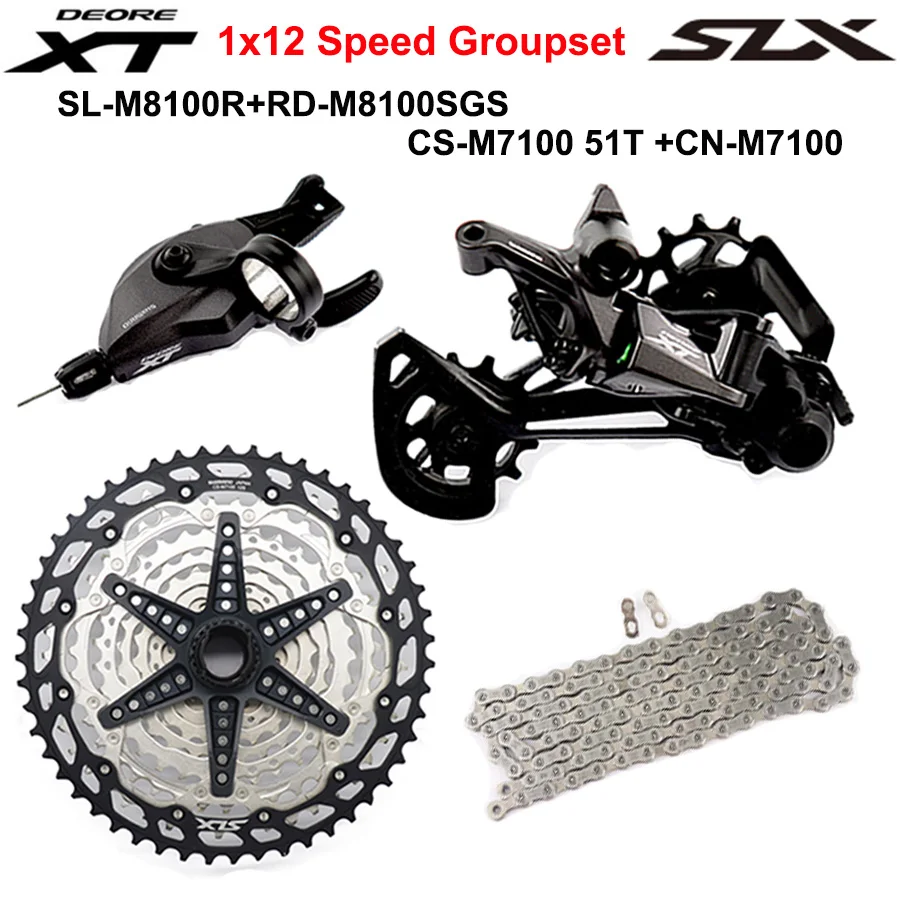 

Shimano DEORE XT SLX DEORE M8100 M7100 M6100 12 Speed Groupset MTB Mountain Bike 1x12 Speed shifter Rear Derailleur