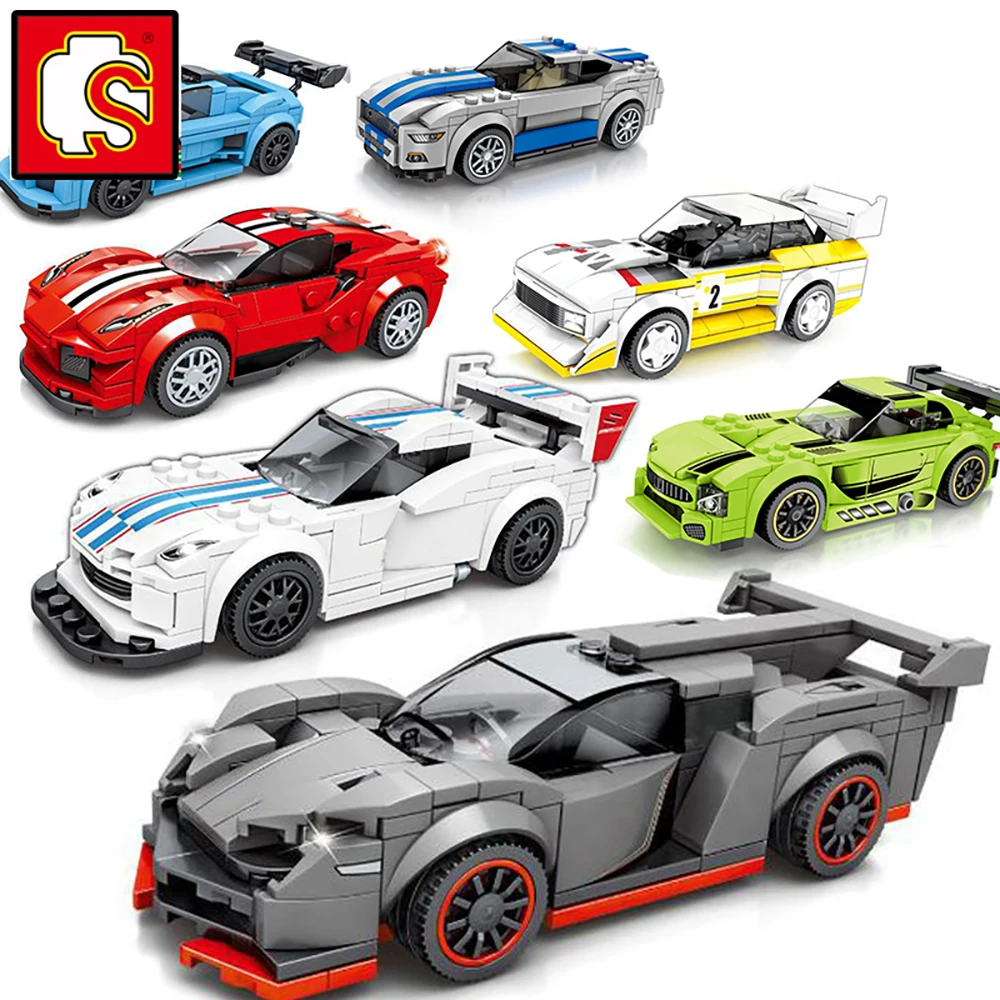Блоки Sembo Speed Champions City Vehicle наборы супер гонщик Rider модель грузового автомобиля