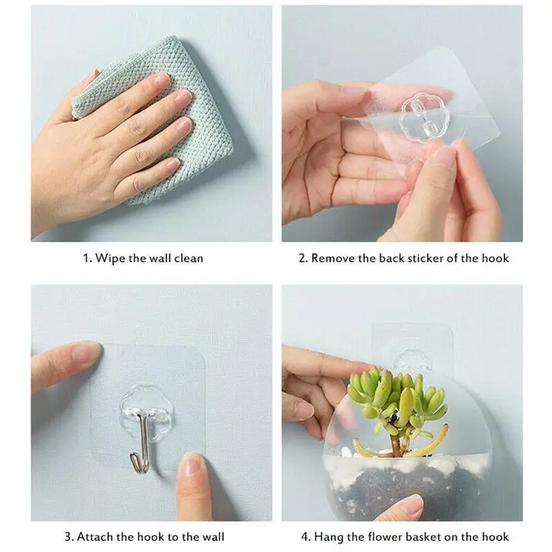 

Wall Mounted Silicone Vase Sticker Wall Seamless Paste Hydroponic Vase Creative Flower Pots Home Office Flower Container