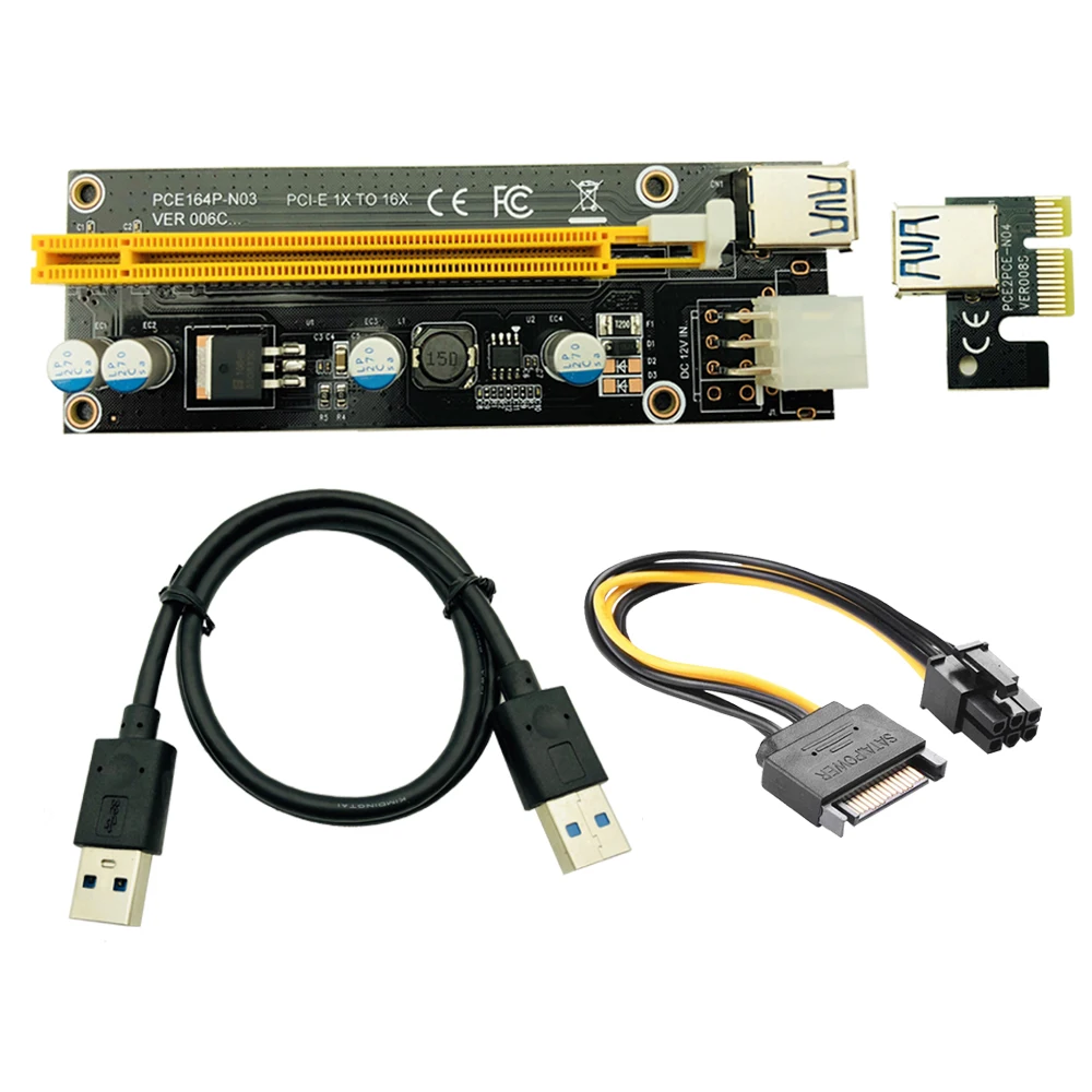 Новинка PCI-E Райзер PCI Express 1X до 16X карта от 1 4 USB 3 0 усилитель концентратор адаптер с