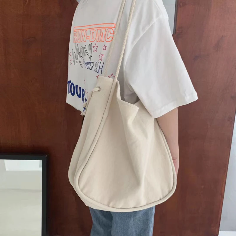 2020 Новая повседневная холщовая Хлопковая женская сумка через плечо в Корейском