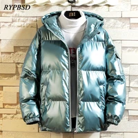 men parka winter jacket shiny padded coat men hip hop streetwear puffer jacket windproof solid warm hooded casual big size 5xl