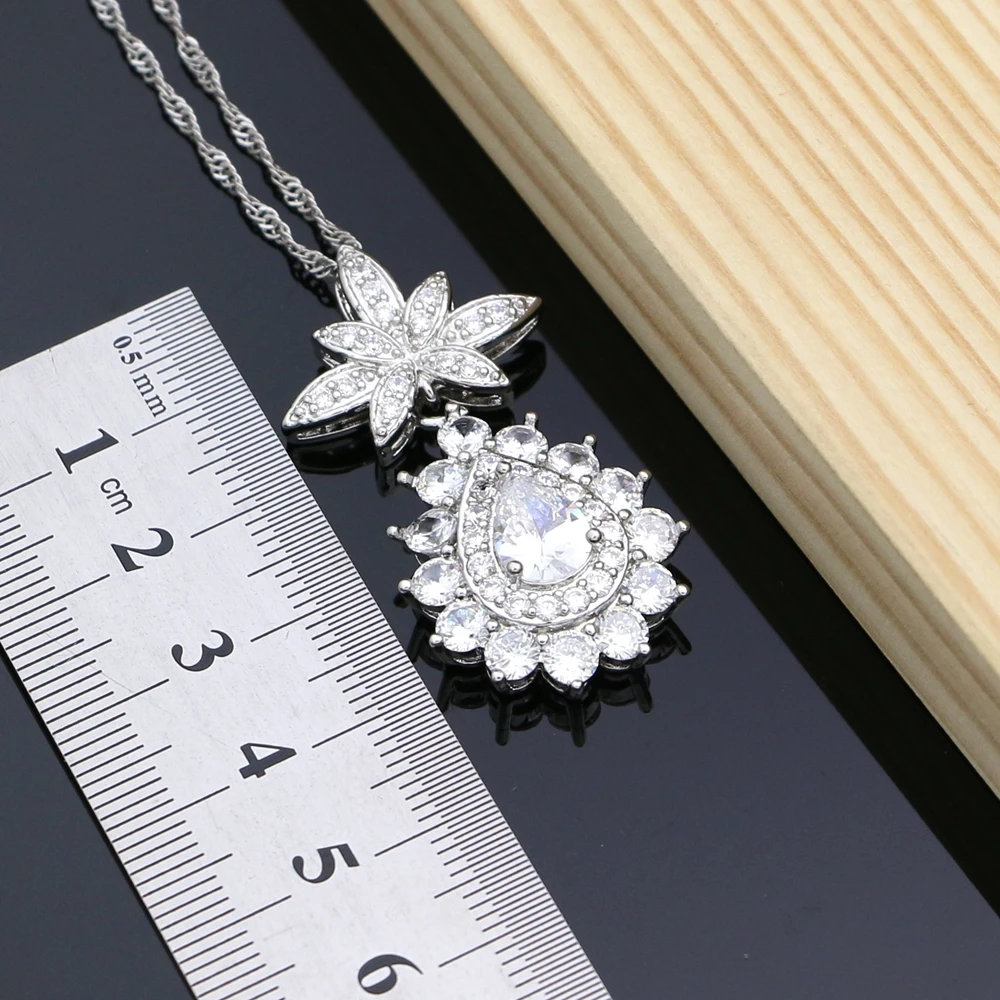 Комплект из колье серёг кольца и браслета серебра 925 пробы|Ювелирные наборы| |