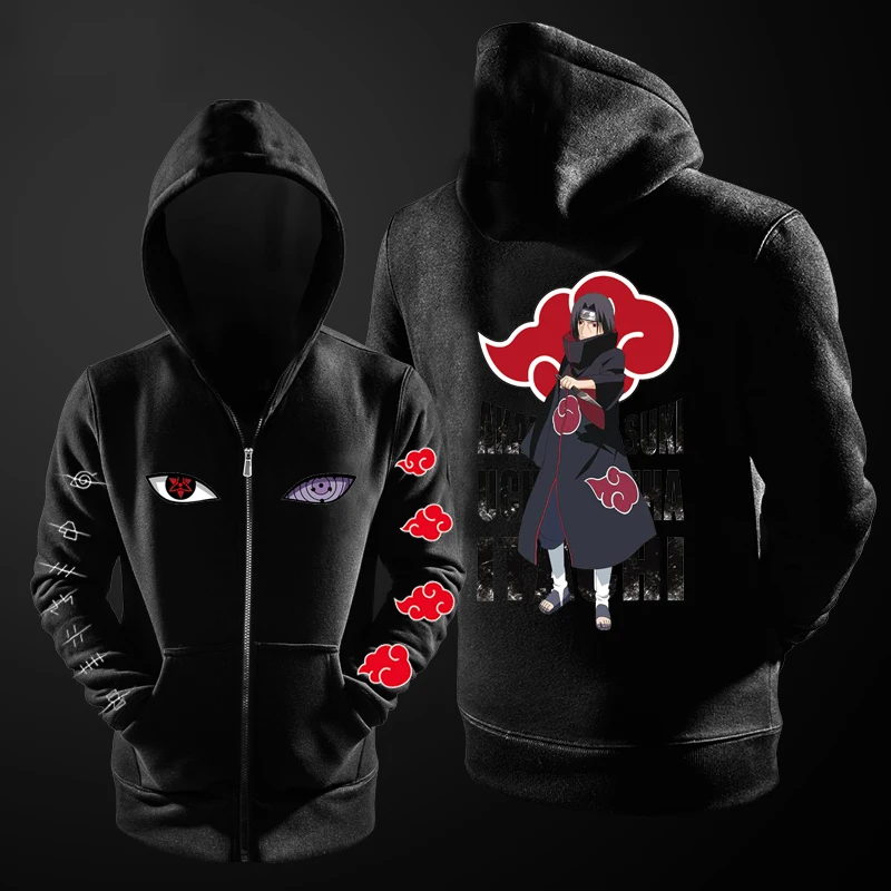 Осенне-зимняя повседневная толстовка с забавным принтом Goku Мужская Черная