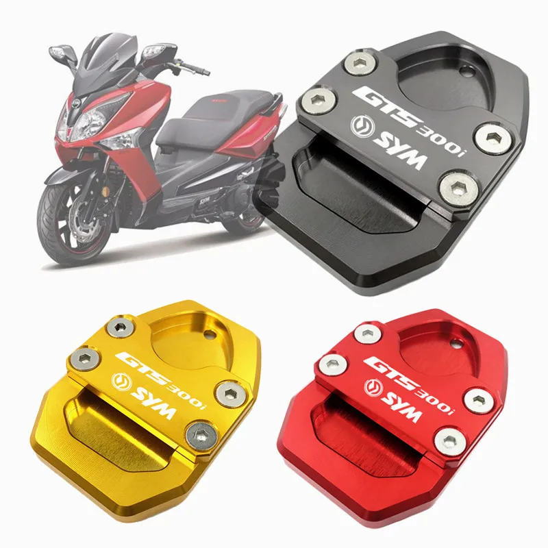 

Motorcycle CNC Aluminum Kickstand Extension Plate For SYM CRUISYM300 GTS300i GTS 300i Foot Side bracket Stand Enlarge Pad