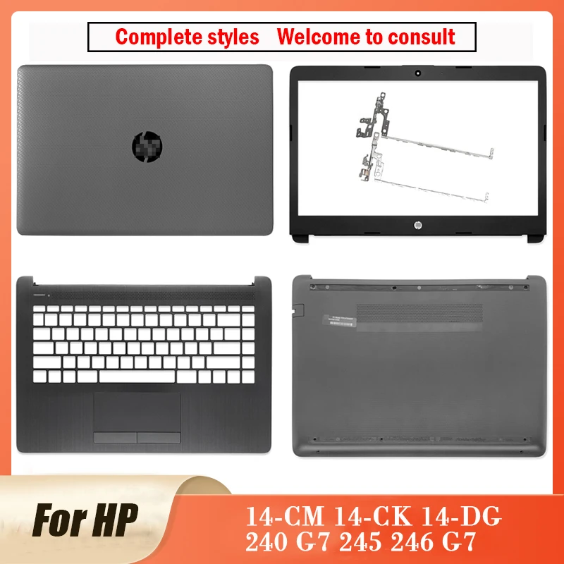 

New For HP 14-CM 14-CK 14-DG 240 G7 245 246 G7 Series LCD Back Cover/Front Bezel/Hinges/Palmrst/Bottom Case Gray L44056-001