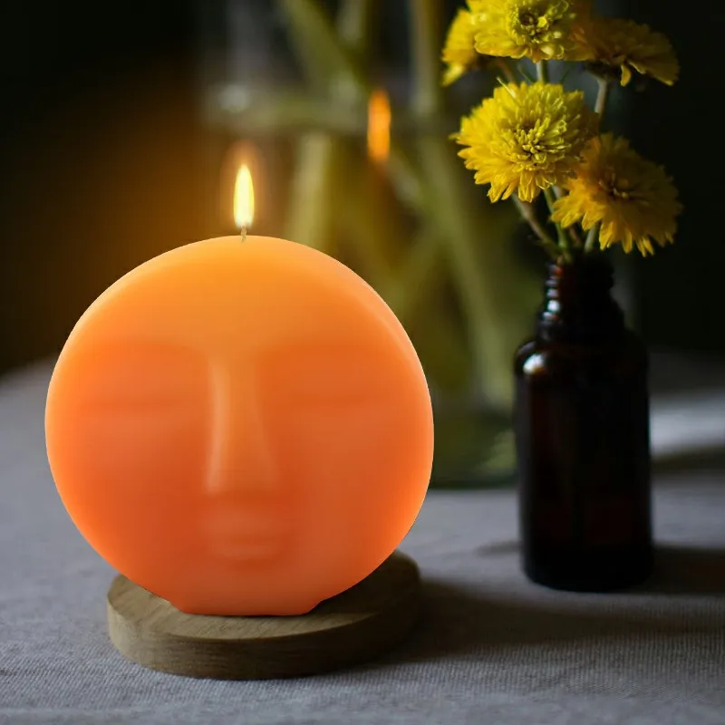 

3D Human Face Silicone Candle Mould DIY Homemade Handmade Silicone Candle Aromatherapy Mold Plaster Minimalist Mold