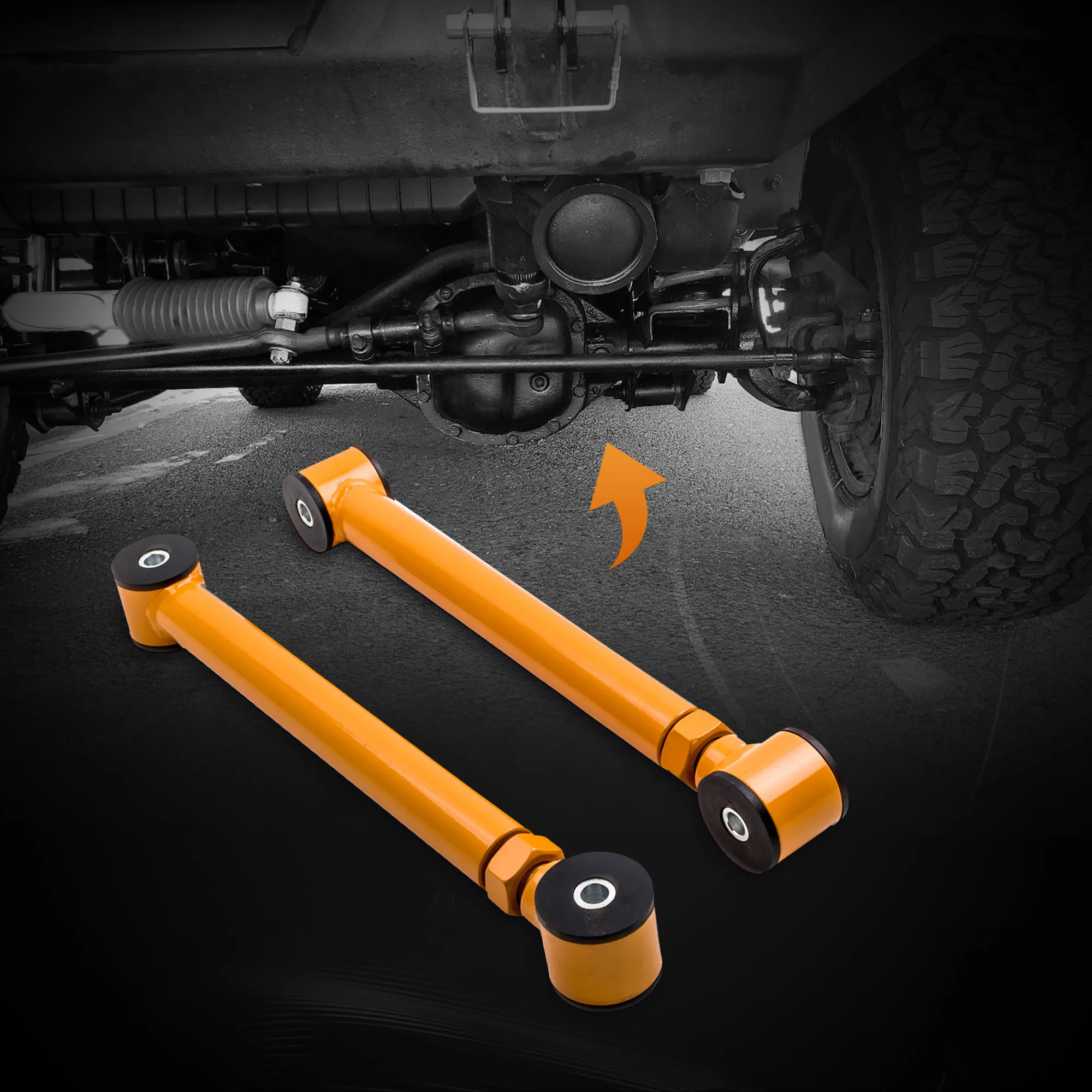 

2* Rear Lower Suspension Arms For Jeep Grand Cherokee WJ 1999-2004 Durable Rear Lower Control Arm for Adjustable 0 ~ 3.5"