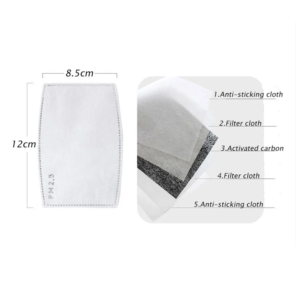 Хлопковая маска для рта PM2.5 противопылевая фильтр с активированным углем