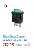10 шт. 20 шт. KCD4 31*25 мм DPST 4PIN 16A/250 в красный/зеленый Кнопка ВКЛ/ВЫКЛ положение оснастки лодка кулисный переключатель медные ножки